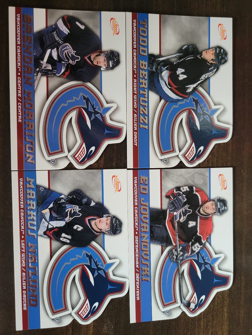 2003 McDonalds Vancouver Canucks Hockey Trading Cards - Blue/White